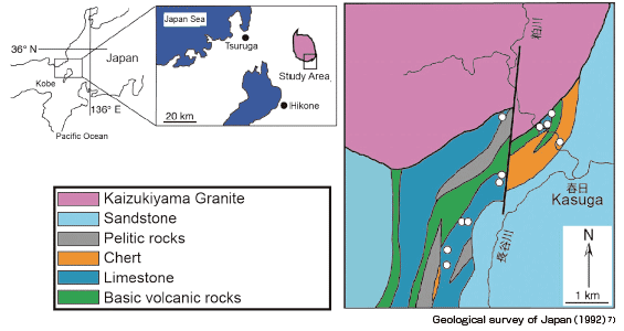 図4 岐阜県揖斐川町春日地域の地質図