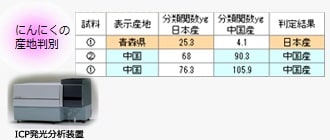 にんにくの産地判別