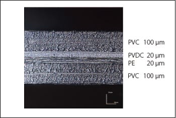 図1　多層フィルムの断面写真