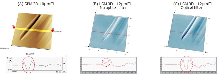 Fig.1　透明有機薄膜の表面形状観察