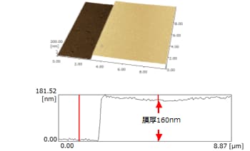 Fig.1 透明なレジスト膜試料のSPM 3D像 128μm