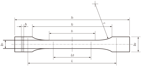 ASTM D638 ダンベル型 試験片形状
