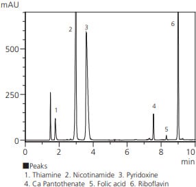 ビタミン剤中の水溶性ビタミンの分析結果