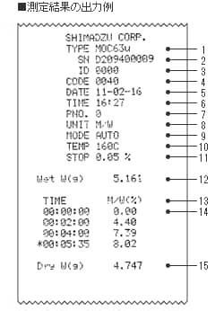 ■測定結果の出力例
