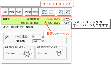 Waters社 Empowerソフトウェアによる島津LCのダイレクトコントロールと装置ステータスのモニタ