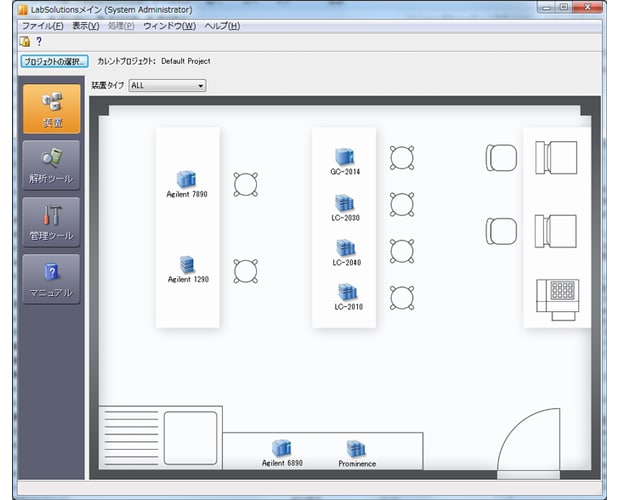 Labsolutions　CSによるAgilent社、Thermo Fisher scientific社HPLC,LC,GCの制御