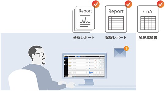 試験結果の確認・承認はi-QLinksで完結