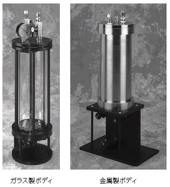 図5　ガラス製ボディと金属製ボディのガスセル