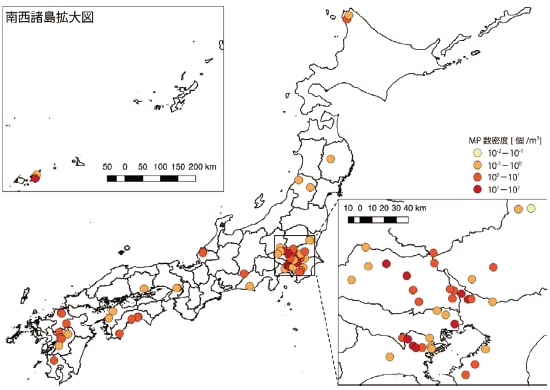 図1　全国における河川MP 濃度マップ