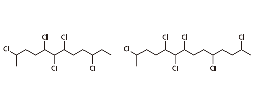 SCCPsの例 分子式C¹²H²¹Cl⁵
