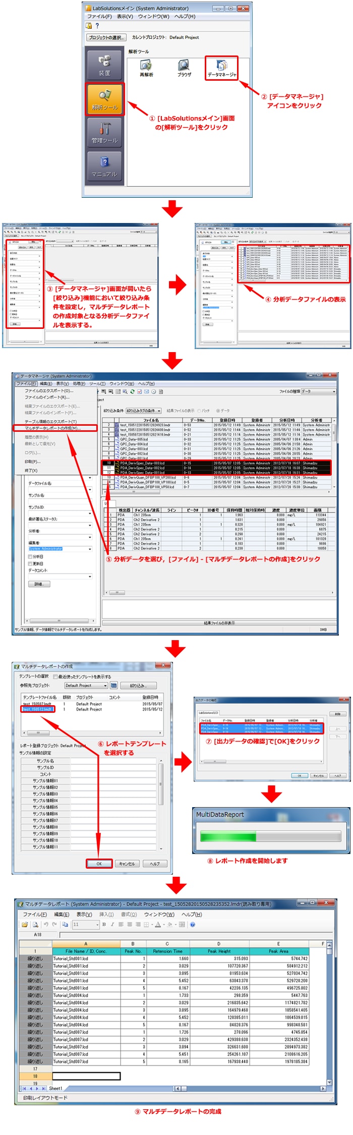 マルチデータレポート機能（オプション）を使って転記ミス等のリスク回避！