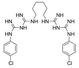 図1　クロルヘキシジンの構造式