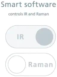 サンプルを動かすことなくFTIR / Ramanの両測定が可能