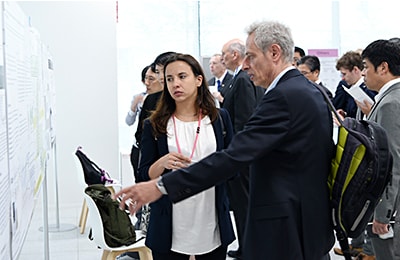 Dr. Silvia Giordano (center left) at Poster Session 