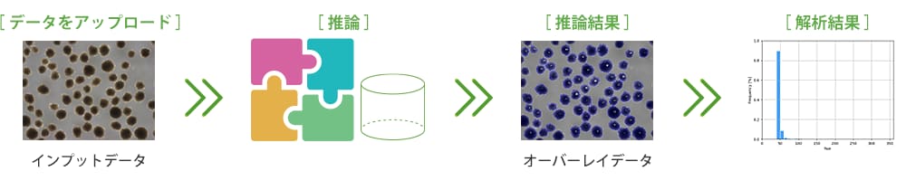 解析対象が画像データの場合の学習の流れ