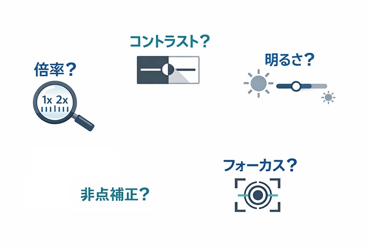 観察パラメータの調整が大変…