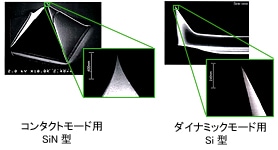カンチレバー先端のSEM写真