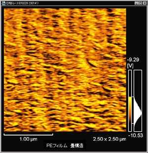 PEフィルムの畳構造観察例