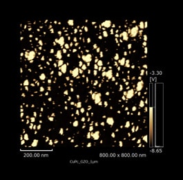 酸化亜鉛：銅フタロシアニンバルクヘテロジャンクション層の光照射KFM測定と位相観察