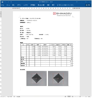Wordレポート機能