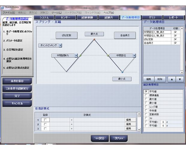 新開発のばね試験機専用ソフトウェアTRAPEZIUMX ばねソフトウェアで試験時間の短縮！