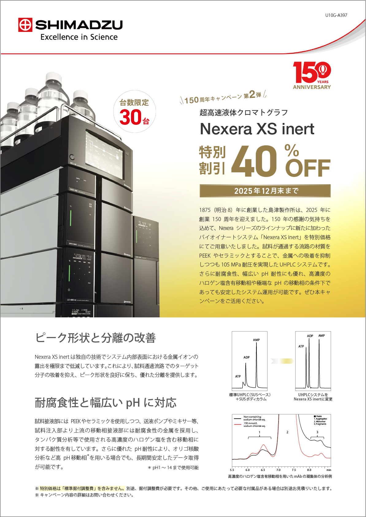 超高速液体クロマトグラフ
Nexera XS inert