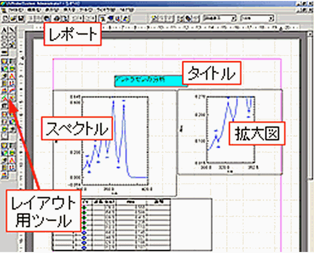 フリーフォーマットのレポート作成機能