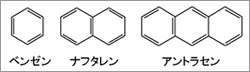 ベンゼン,ナフタレン,アントラセンの構造