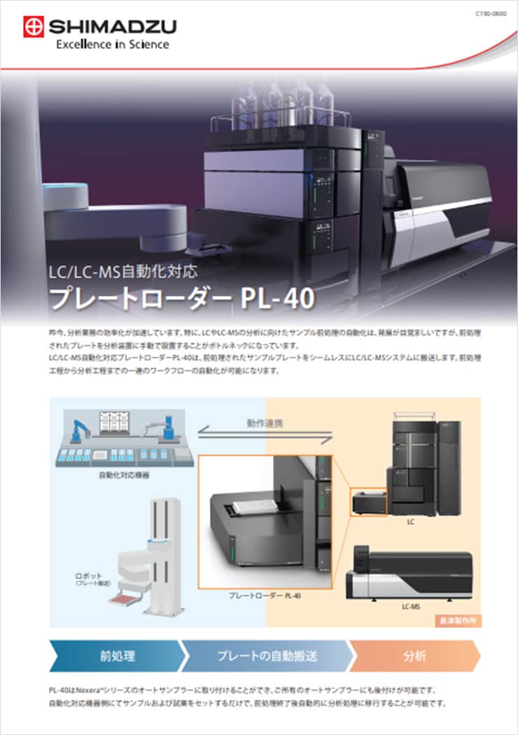LC/LC-MS自動化対応　プレートローダー PL-40