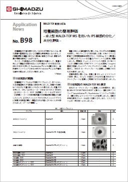 培養細胞の簡易評価 – 卓上型 MALDI-TOF MS を用いた iPS 細胞の分化／未分化評価 –