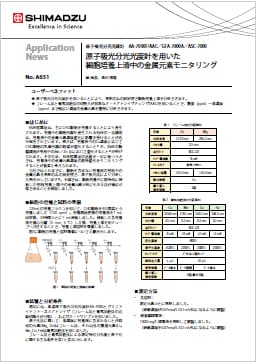 原子吸光分光光度計を用いた細胞培養上清中の金属元素モニタリング